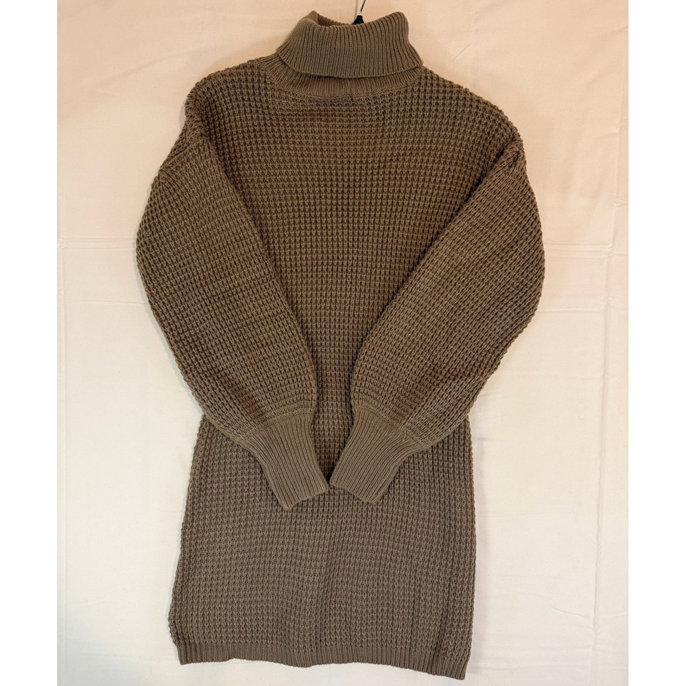 SHEIN Women Waffle Knit Turtleneck Sweater Small